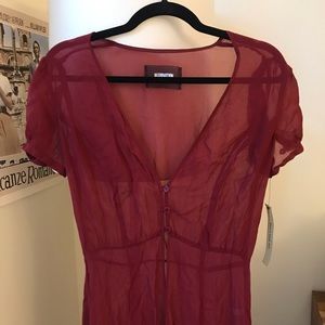 Reformation long sheer gown